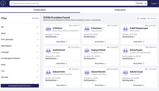 provider search tool